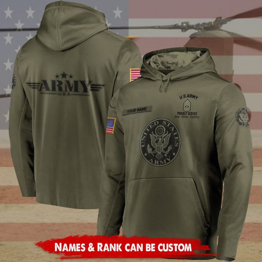 custom your name united states army proudly served all over printed shirt 2