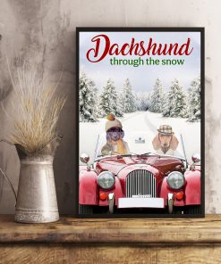 dachshund through the snow christmas time poster 3