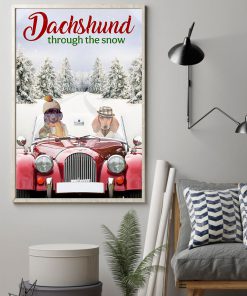 dachshund through the snow christmas time poster 4