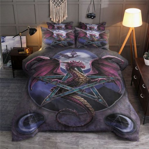 dragon and witch all over printed bedding set 2
