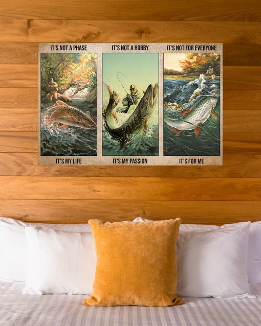 fishing be strong be brave be humble be badass vintage poster 3