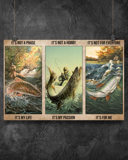 fishing be strong be brave be humble be badass vintage poster 5