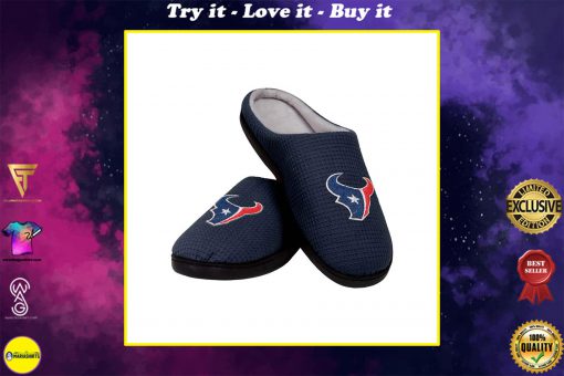 houston texans football team full over printed slippers