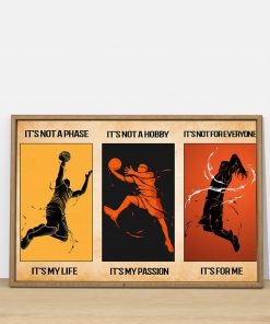 its not a phase its my life its not a hobby its my passion basketball vintage poster 4