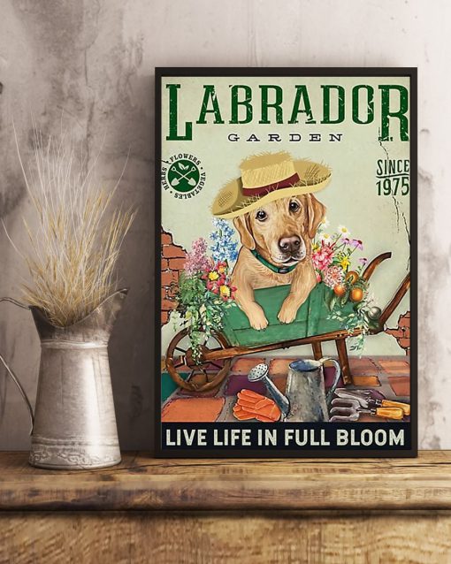 labrador garden live life in full bloom vintage poster 5