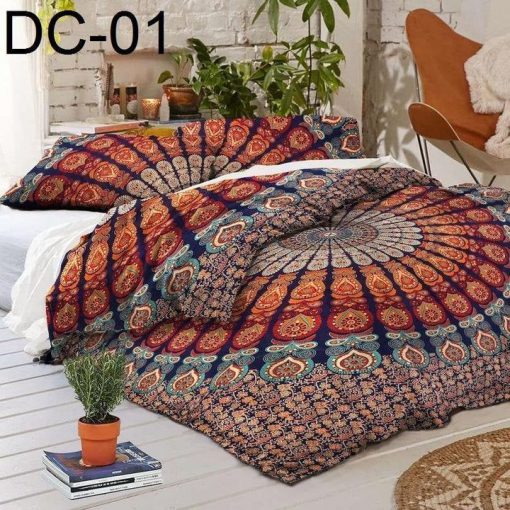 mandala bohemian all over printed bedding set 4