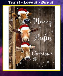 merry heifin christmas time poster
