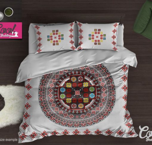 mexican folk all over printed bedding set 2
