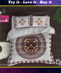 mexican folk all over printed bedding set