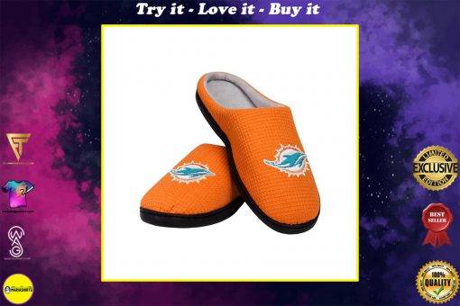 miami dolphins football team full over printed slippers