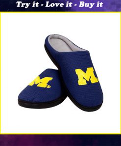 michigan wolverines football full over printed slippers