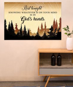 rest tonight knowing whatever is on your mind is in God hands poster 2