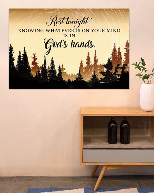 rest tonight knowing whatever is on your mind is in God hands poster 2
