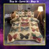 retro butterfly colorful all over printed bedding set