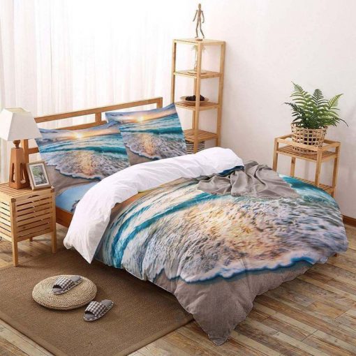 the beach all over printed bedding set 2