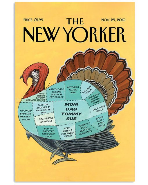 the new yorker turkey vintage poster 2