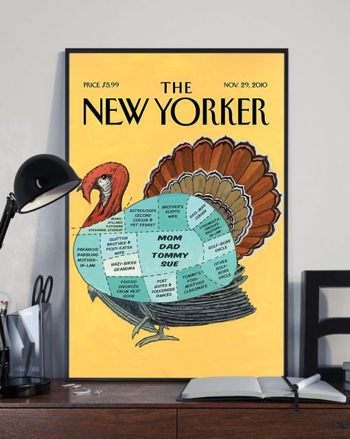 the new yorker turkey vintage poster 5