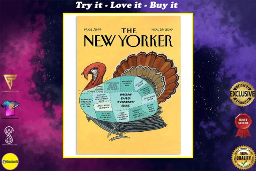 the new yorker turkey vintage poster