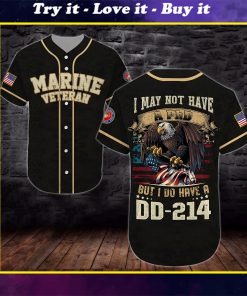 united states marine corps veteran american eagle all over printed baseball shirt