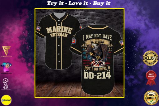 united states marine corps veteran american eagle all over printed baseball shirt