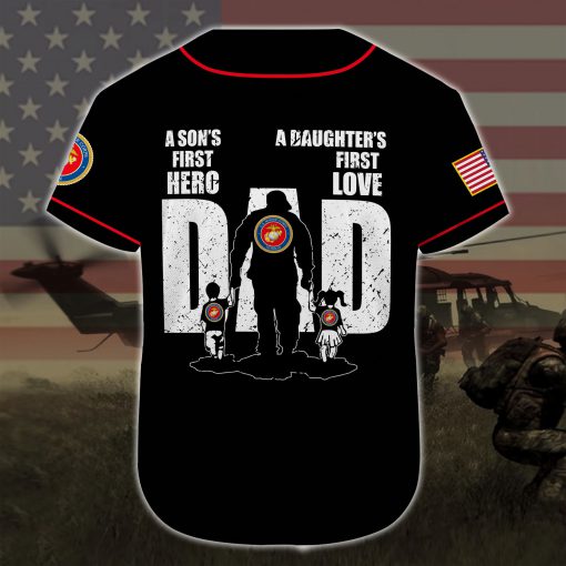 united states marine corps veteran dad all over printed baseball shirt 5