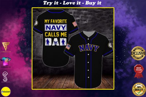 united states my favorite navy calls me all over printed baseball shirt