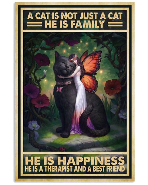 vintage a cat is not just a cat he is sanity he is happiness he is teacher he is therapist poster 2