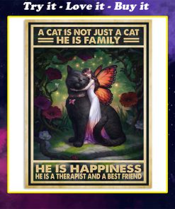 vintage a cat is not just a cat he is sanity he is happiness he is teacher he is therapist poster