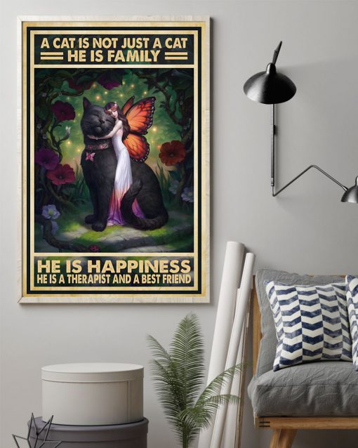 vintage a cat is not just a cat he is sanity he is happiness he is teacher he is therapist poster 3
