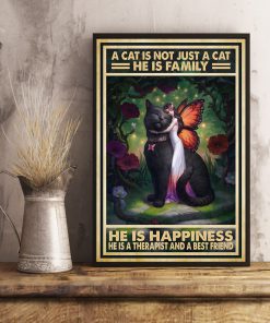 vintage a cat is not just a cat he is sanity he is happiness he is teacher he is therapist poster 4