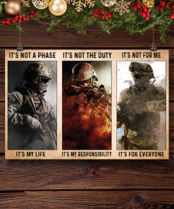 vintage army its not a phase its my life its not the duty its my responsibility poster 2