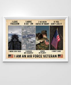 vintage i love freedom i have a dd-214 i am an air force veteran poster 3