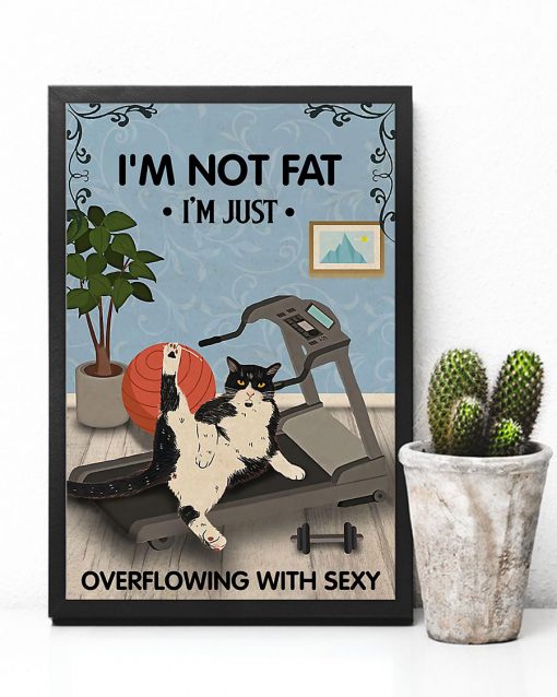 vintage im not fat im just overflowing with sexy cat poster 4