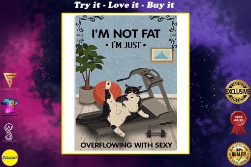 vintage im not fat im just overflowing with sexy cat poster