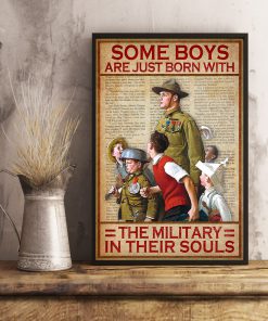 vintage some boys are just born with the military in their souls poster 3