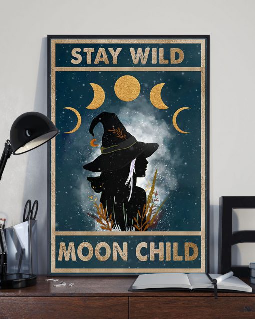 vintage stay wild moon child witch lady poster 3