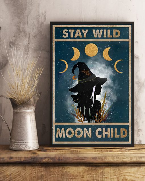 vintage stay wild moon child witch lady poster 5