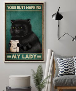 vintage your butt napkins my lady black cat poster 4