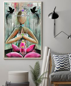yoga i am divine connected expressive loved strong creative safe poster 4