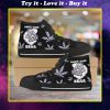 DONT CARE BEAR WEED all over printed high top canvas shoes
