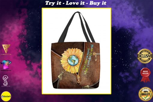and i think to myself what a wonderful world leather pattern all over printed tote bag