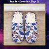 blue butterflies all over printed slippers
