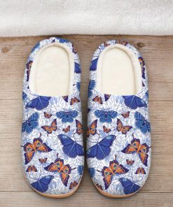 blue butterflies all over printed slippers 2
