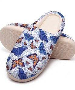 blue butterflies all over printed slippers 5