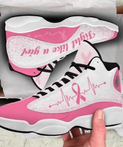 breast cancer fight like a girl heartbeat air jordan 13 sneakers 3