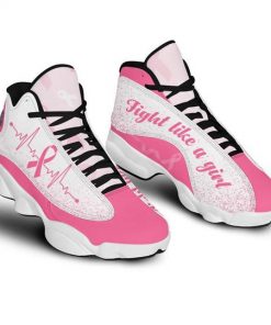 breast cancer fight like a girl heartbeat air jordan 13 sneakers 4