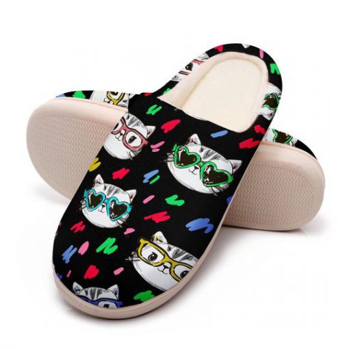 cats in sunglasses all over printed slippers 5