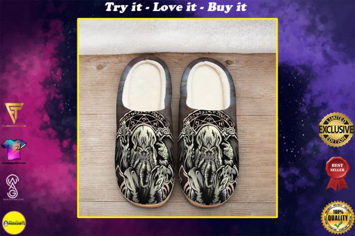 cthulhu mythos viking all over printed slippers