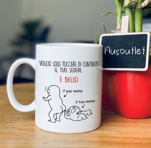 custom name i just want to touch your butt all the time it's nice naughty gift for couple mug 4