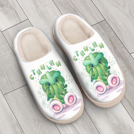 cute cthulhu mythos all over printed slippers 3